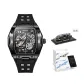 Silver Case Black Dial Black Silicone Strap[Includes Supercar Hobby Model]