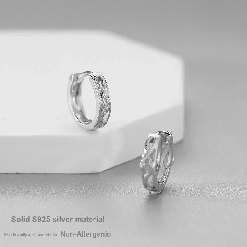 Lang Wind S925 Silver Earrings Unisex-2