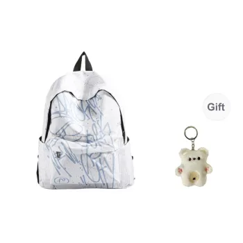URBAN FOREST Nylon Backpack Unisex Blue/Gray/Pink