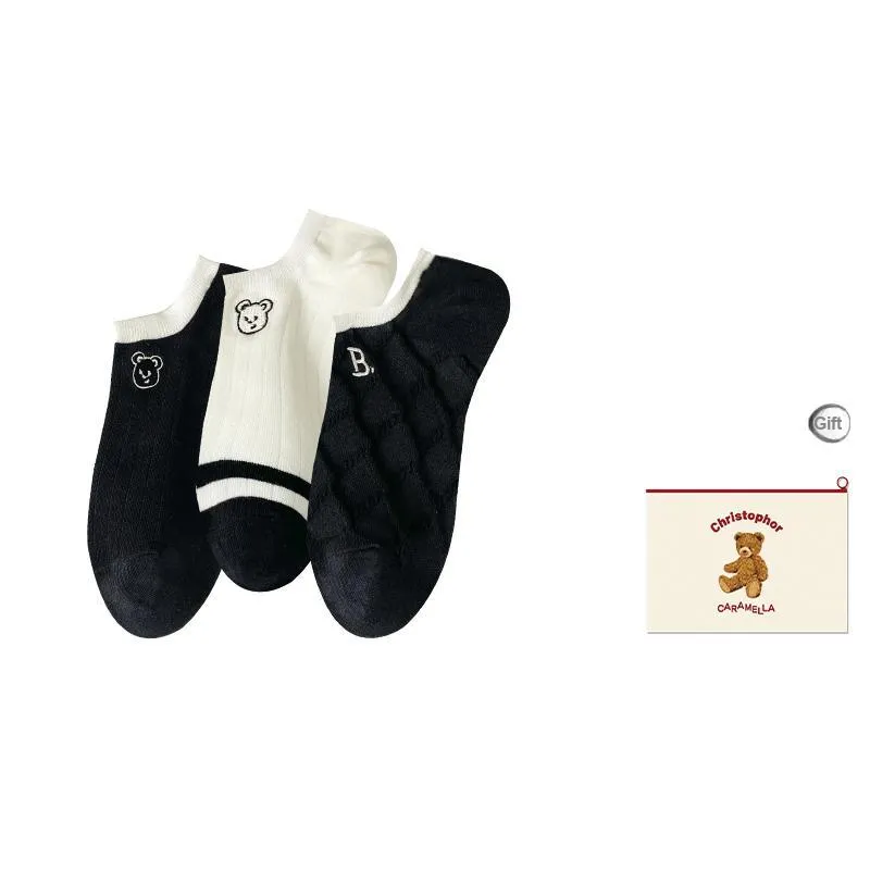 Caramella Ankle Socks Women's Shopping Bag Combo Set-16