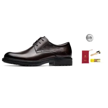 LAORENTOU Dress Shoes Men Low Top Black/Brown