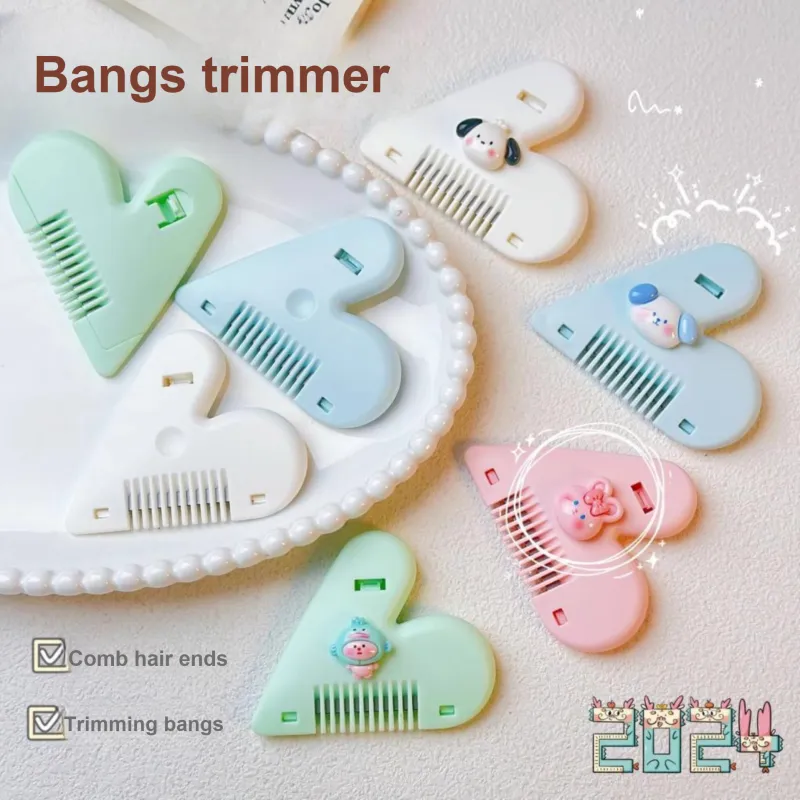 ZHENZI Heart Shaping Haircutting Comb And Styling Comb Cutting And Thinning Bangs-11
