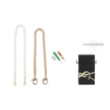 Saint Laurent Perfume Box Pearl Chain Underarm One Shoulder 60cm+Gold-Tone Decorative Chain 30cm[Includes Modified Tool]