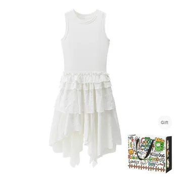 HAPG Sleeveless Dresses Women's White Shopping Bag