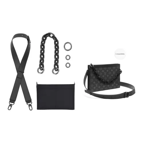 Lan Bao Fan Acrylic Shoulder Strap Storage & Organization Bag Strap Accessories Crossbody Unisex Black