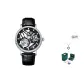 Black Strap Silver Case Black Dial