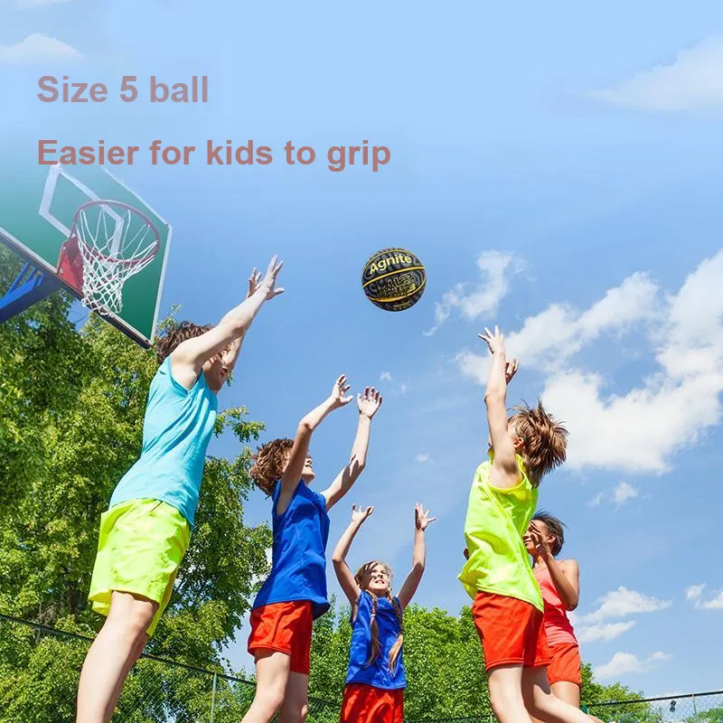 Deli x AGNITE Rubber Basketball Blue Red Size 3, Size 5, Size 7 Training Unisex-2