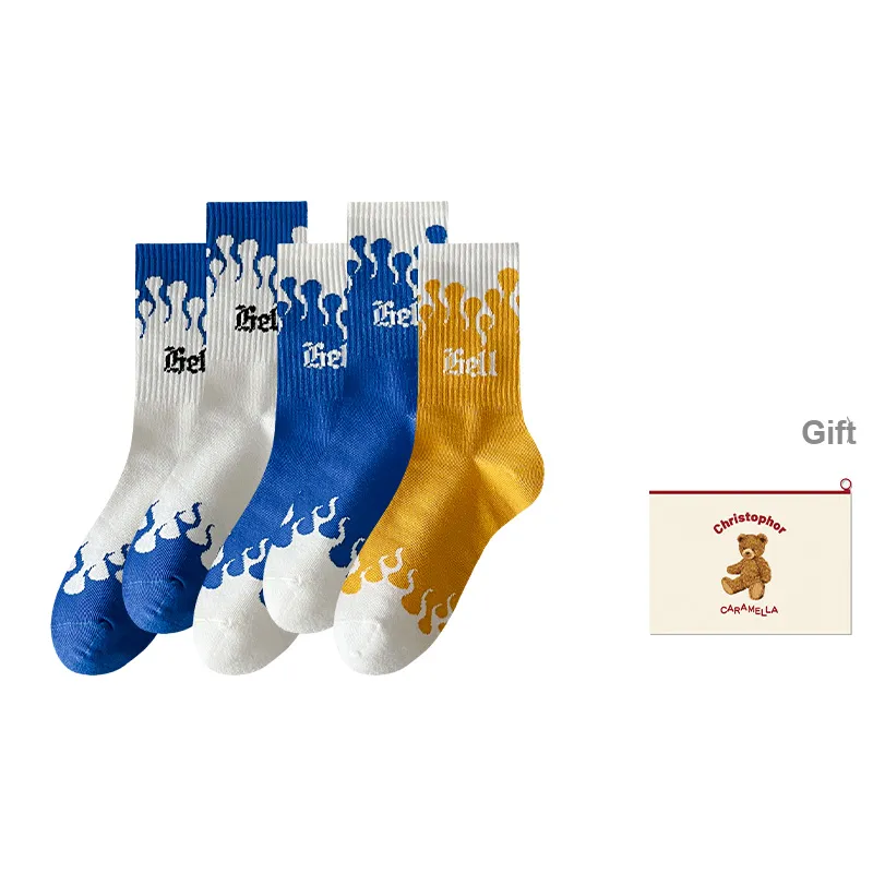 Caramella Mid-Calf Socks Men's Shopping Bag Combo Set-6