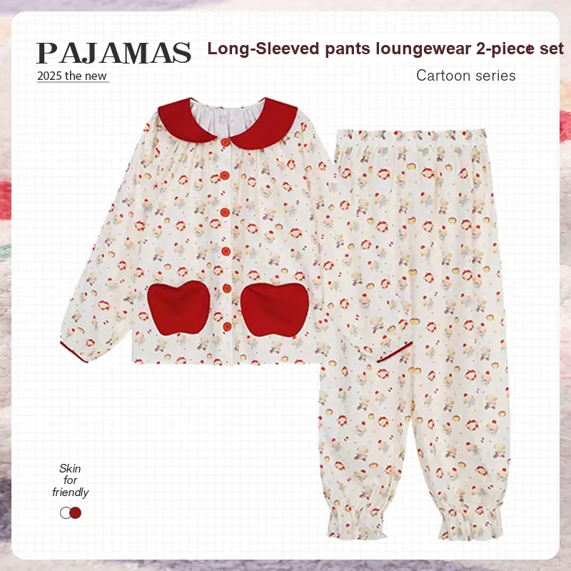 O'MESIK Pajama Set Women's Apricot-1