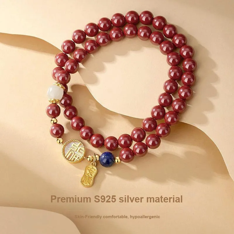 Royal Heaven's Choice Cinnabar Bracelets Unisex-2