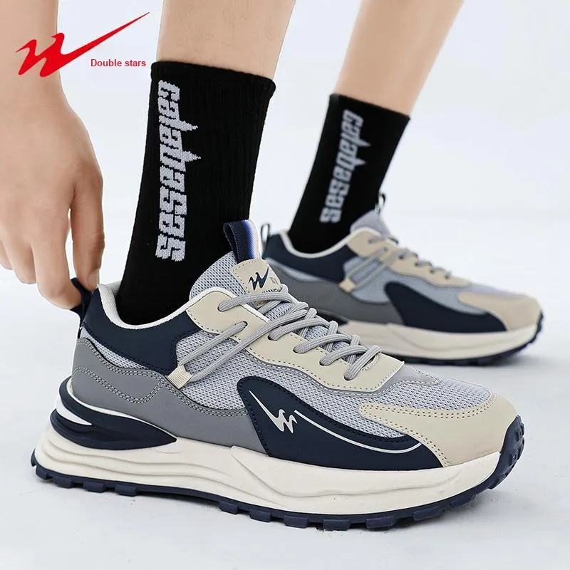 Binary Low Top Running Shoes Men's Gray Blue-13