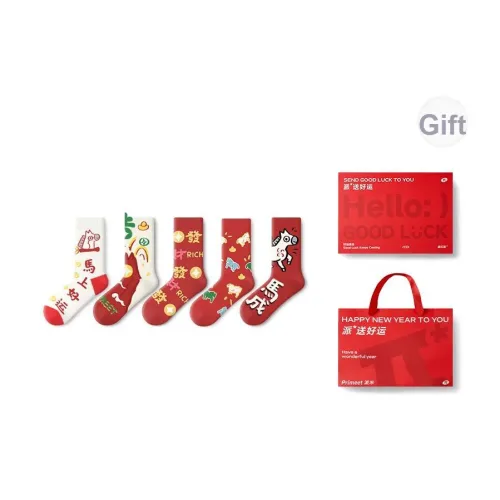 PRIMEET Носки Crew Женские упаковка из 5 пар