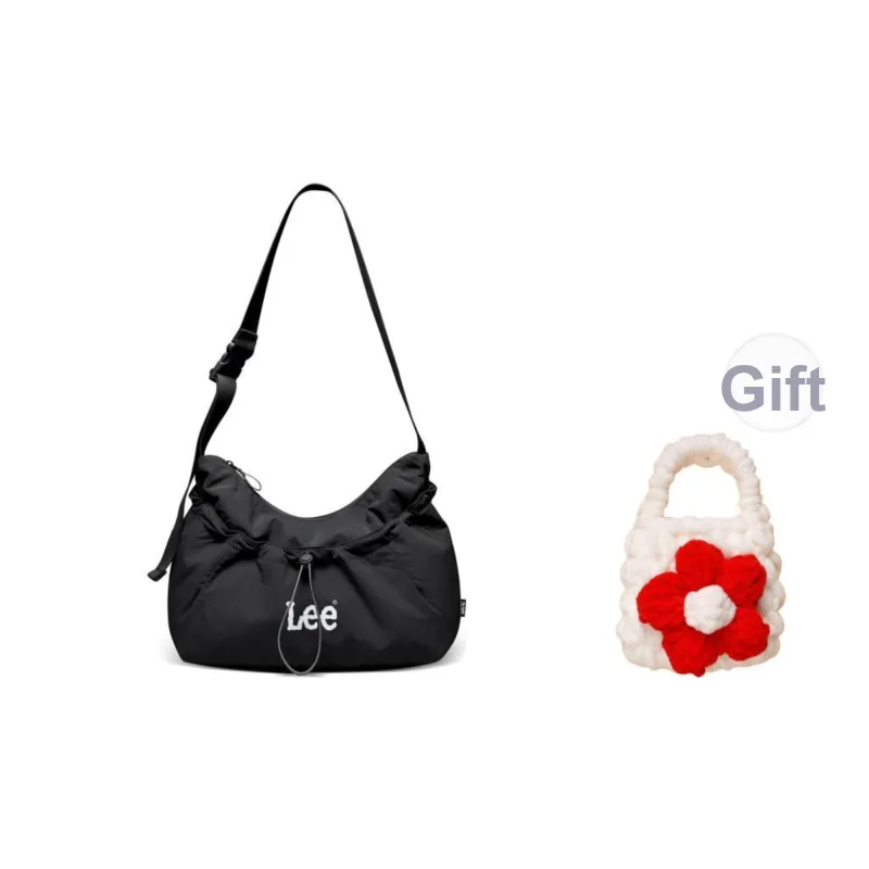 Lee Fabric Shoulder Bag, Crossbody Bag Women's Cream White/Gray Green/Black-14