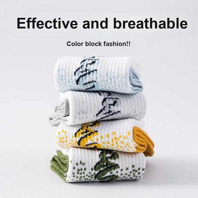 MIIOW Mid Calf Socks Unisex Combo Set-53