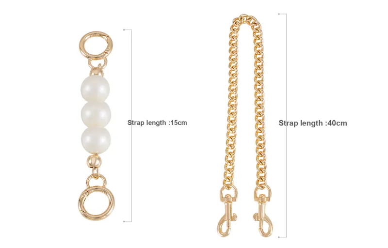 Lan Bao Fan Alloy Metal Bag Accessory Bag Strap Women's Gold/Silver-26