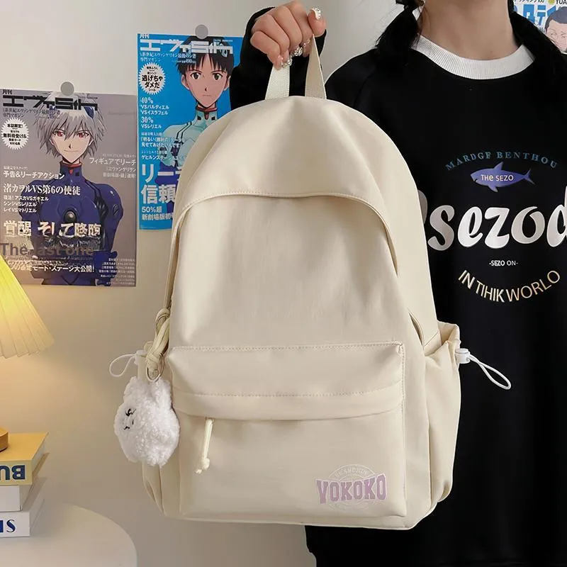 OUZIHUANG Nylon Backpack Large Size Unisex Multicolor-5