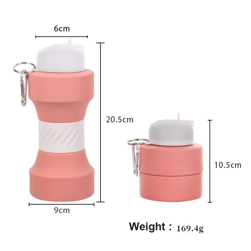 TANLU Outdoor Water Equipment Water Container 650ml Camping And Barbecue Silicone-10