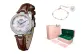 Silver Case Mother-of-Pearl Brown Belt