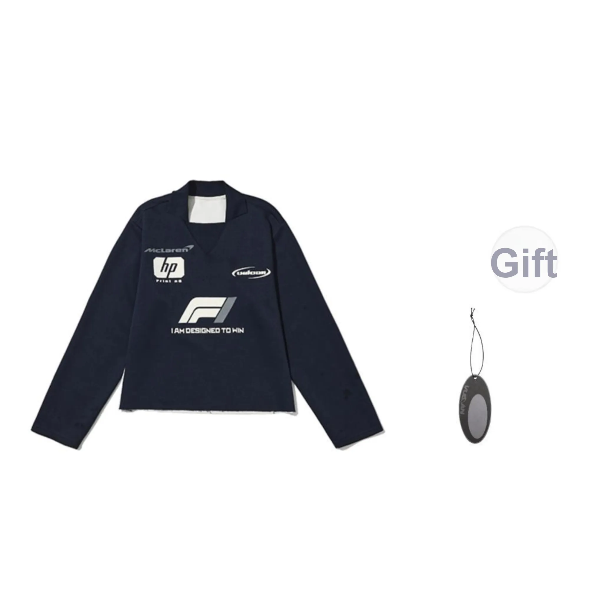 VULCAN STORE Pre Fall Top Long Sleeved T Shirt Unisex Navy Blue