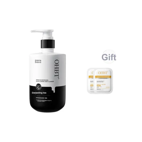 OHBT Удаление клещей Борьба с акне Контроль жирности лица Молоко для умывания 500 г*2 Подарок для парня Подарочный набор