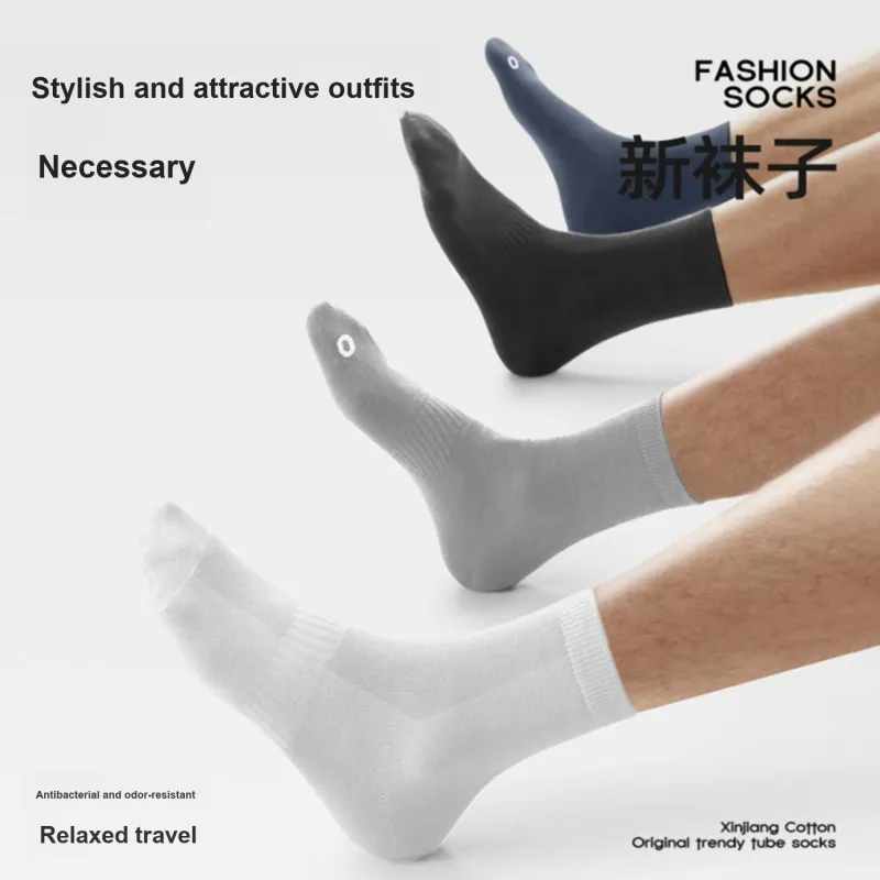 WHITE HOT Mid Calf Socks Men's 3 Pack Combo Set-4