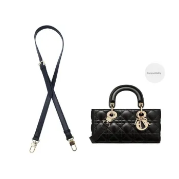 Cow Leather Bag Strap Women's Black/White