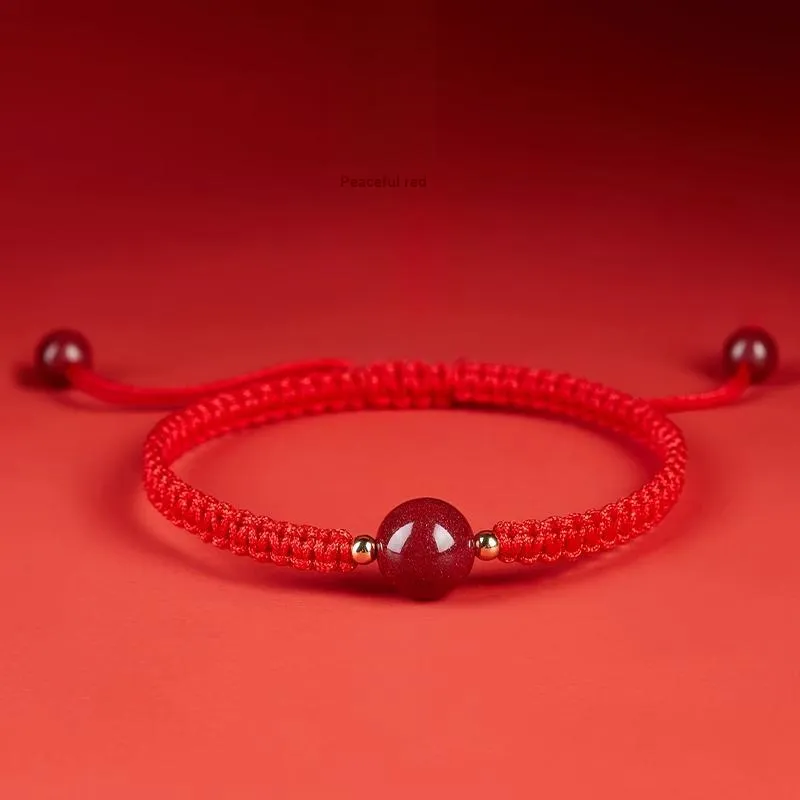 DONGFANGJIE Cinnabar Bracelets Unisex-3
