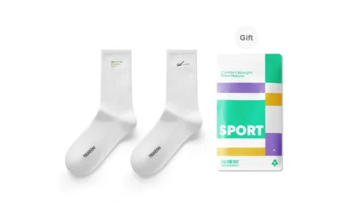 YOUKESHU Mid Calf Socks Unisex Shopping Bag Combo Set