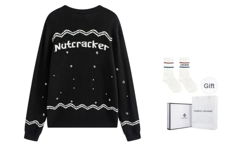 Charlie Luciano x HUTAOJIAZI Knitwear Unisex Black-1