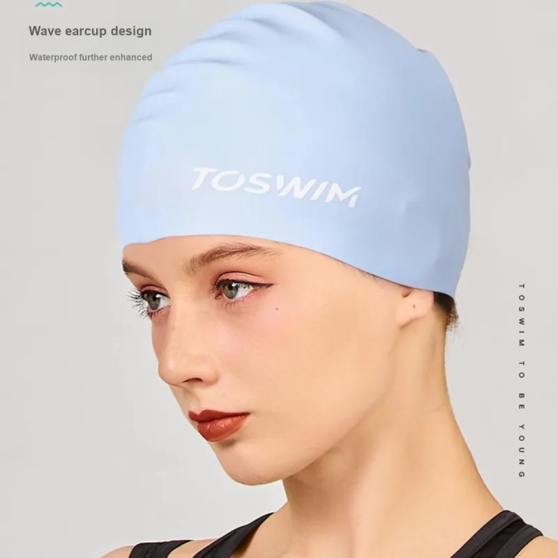 TOSWIM Swimming Caps Silicone Material Pool Training Unisex-22