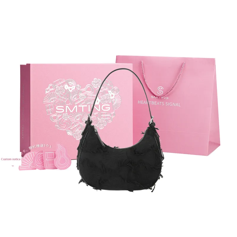 Simedin Canvas Shoulder Bag Women's Milkshake White/Classic Black-2