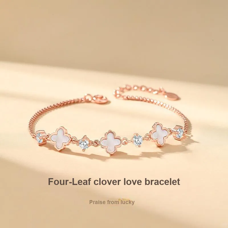 KADER S925 Silver With Zircon Bracelets Women's Two Tone Box-1