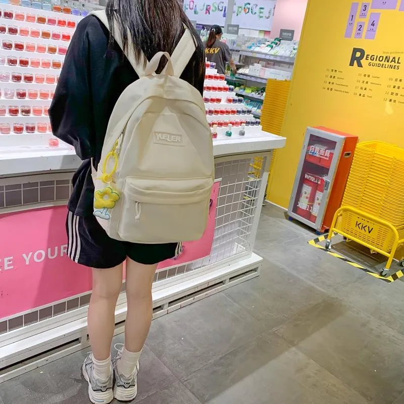 HCXK Nylon Backpack Unisex White/Black/Green/Blue/Pink-4