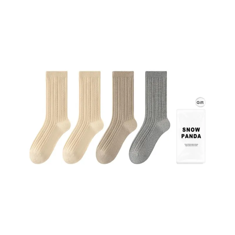 XXLLG Mid Calf Socks Women's Shopping Bag 4 Pack-5