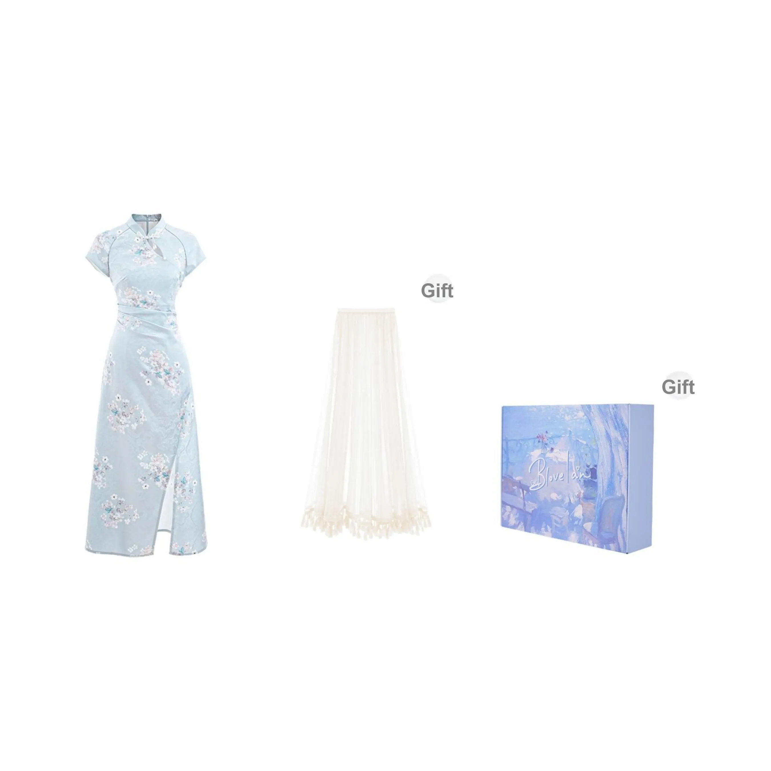 Blovelan Чонсам Женские Набор в подарочной коробке Включено