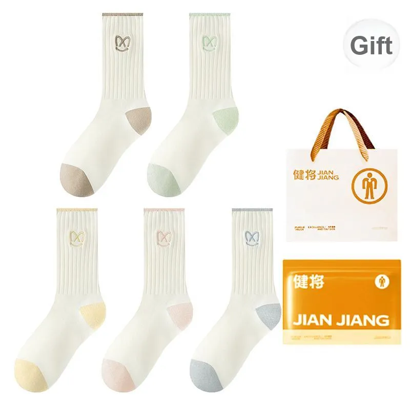 Master Mid Calf Socks Women's Shopping Bag 5 Pack-17