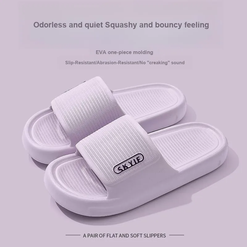 Foot Recreation Summer Home Indoor Comfortable Slip Resistant Bathroom Quiet EVA Slippers, Home Slippers, Unisex-16