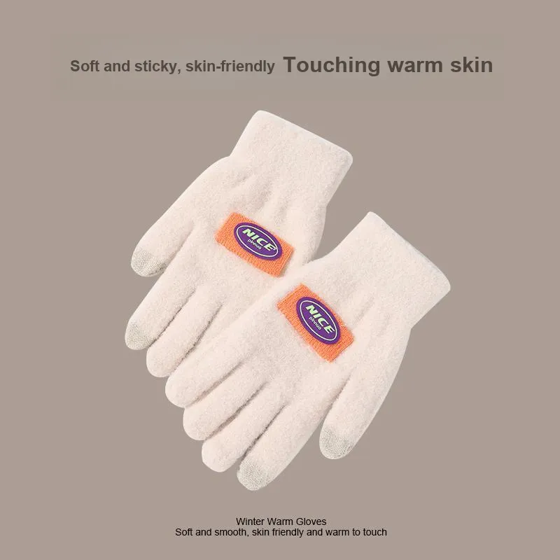 Shizhu Polyester Knit Gloves Women's-5