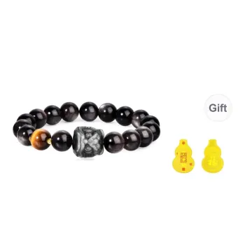 JINLIUFUJIXIANG Obsidian Bracelets Unisex