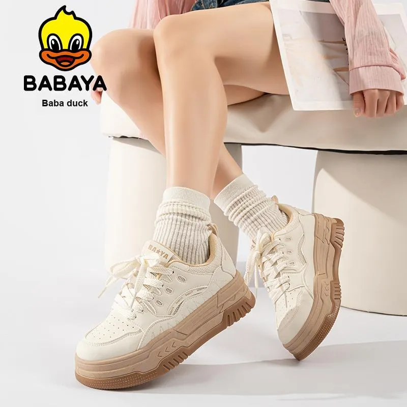 BABAYA KIDS Slip Resistant Water Resistant Wear Resistant Breathable Low Top Skateboard Shoes Women's Coffee-9