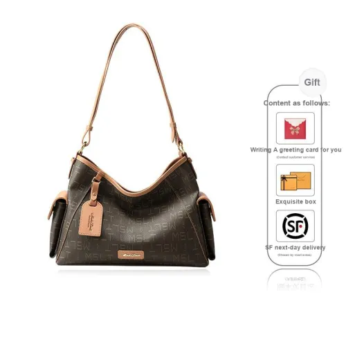 MashaLanti PVC And Synthetic Leather Shoulder Bag Crossbody Bag Shoulder Bag Women's Coffee With Tea