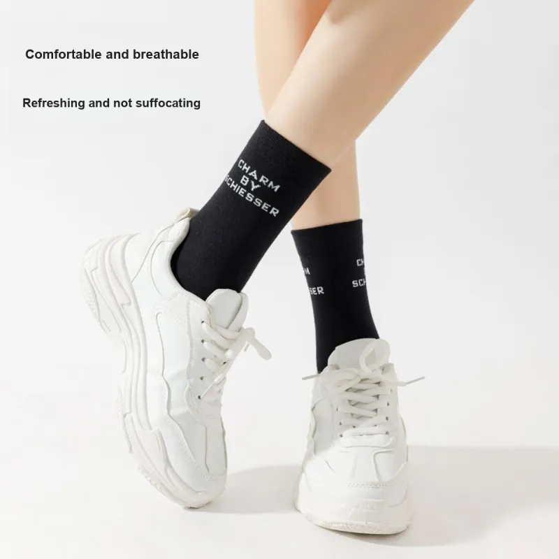 Shuya Mid Calf Socks Women's 4 Pack-3