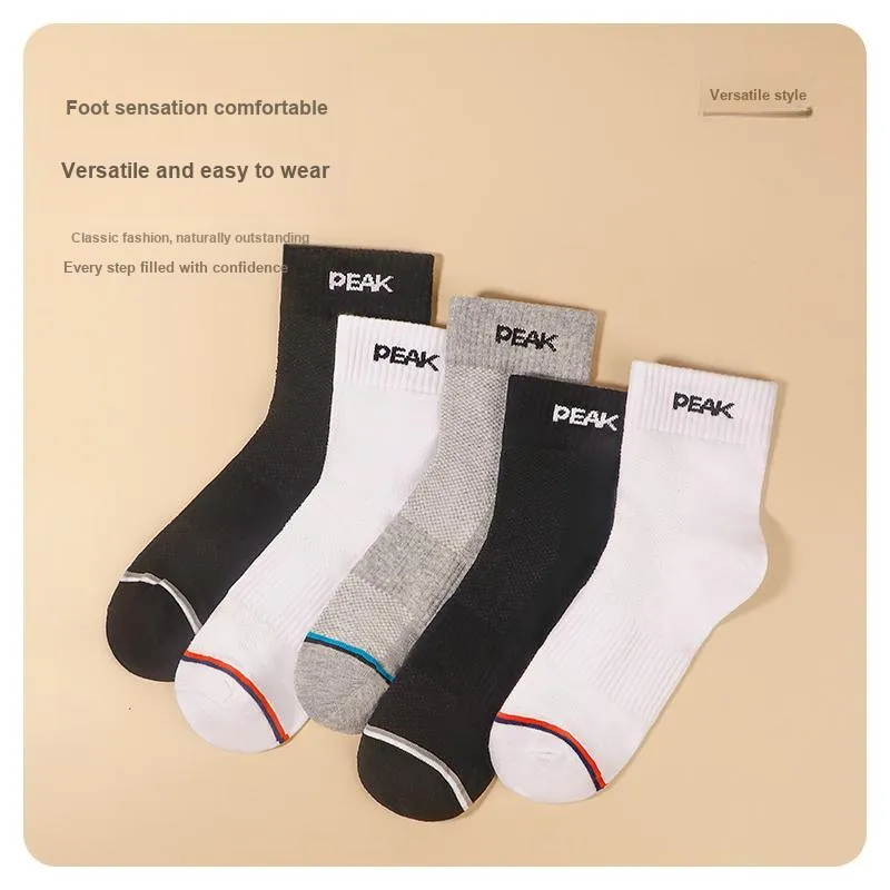 PEAK Mid Calf Socks Unisex 3 Pack-2