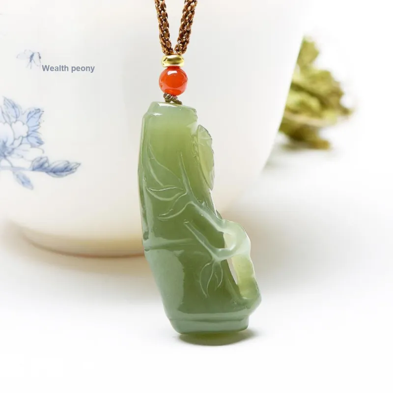 MARY WINDSOR Pendants Pale Greenish White Jade Unisex-2