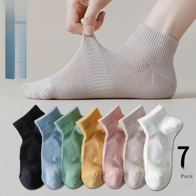 MANCHU Mid Calf Socks Women's 7 Pack-2