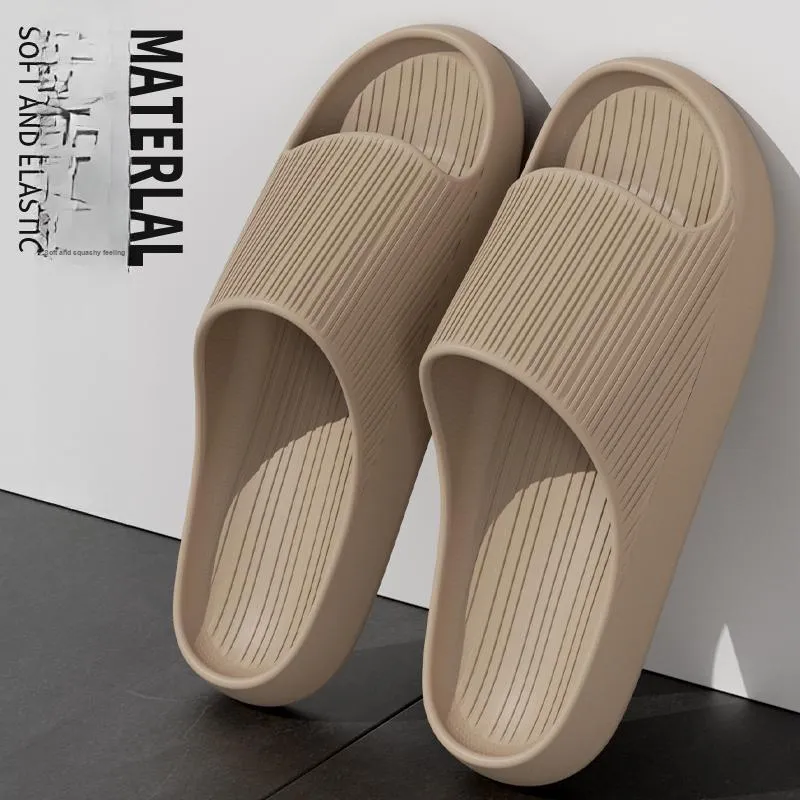 Foot Recreation Summer Minimalist Style Vertical Stripes Eva Anti Slip And Wear Resistant Slippers Home Slippers Unisex-17