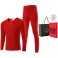 Crew Neck Clothing Sets (Red) Thickened and Fleece-Lined/Prosperity Celebration