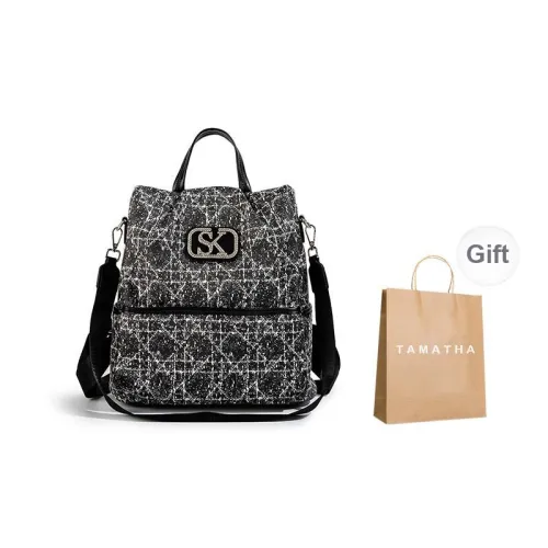 TAMATHA PU One Shoulder Portable Backpack Regular Women's Black