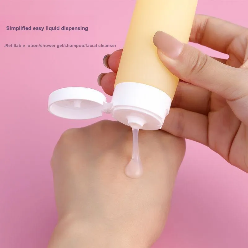 JIAOXUEFEI Portable Travel Lotion Sample Size Shampoo Shower Gel Combination Skincare Product Empty Bottle 50ML-4