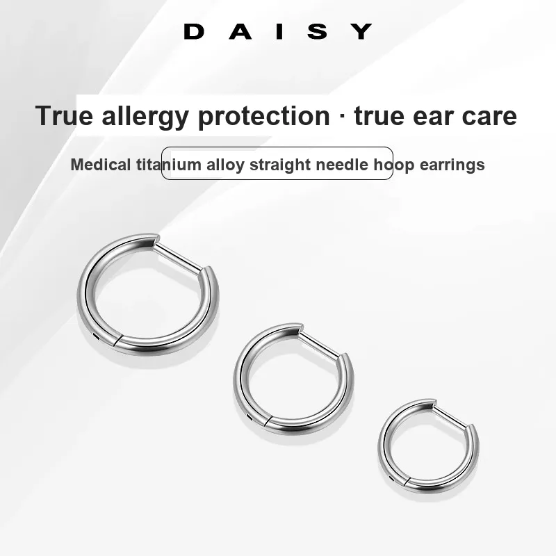 Daisy Dream Titanium Steel Earrings Unisex-4
